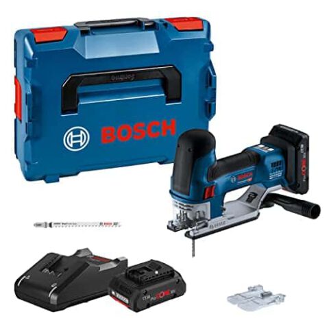 Bosch Professional 18V System Akku-Stichsäge GST 18V-155 SC (mit Stabform, Akkus und Ladegerät nicht im Lieferumfang enthalten, in Karton), Blue